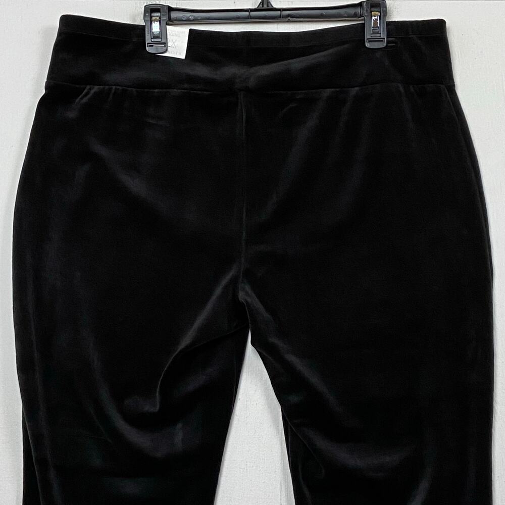 Talbots Women's Black Velour High Rise Lounge Legging Pants Size 2X NWT - Picture 4 of 13